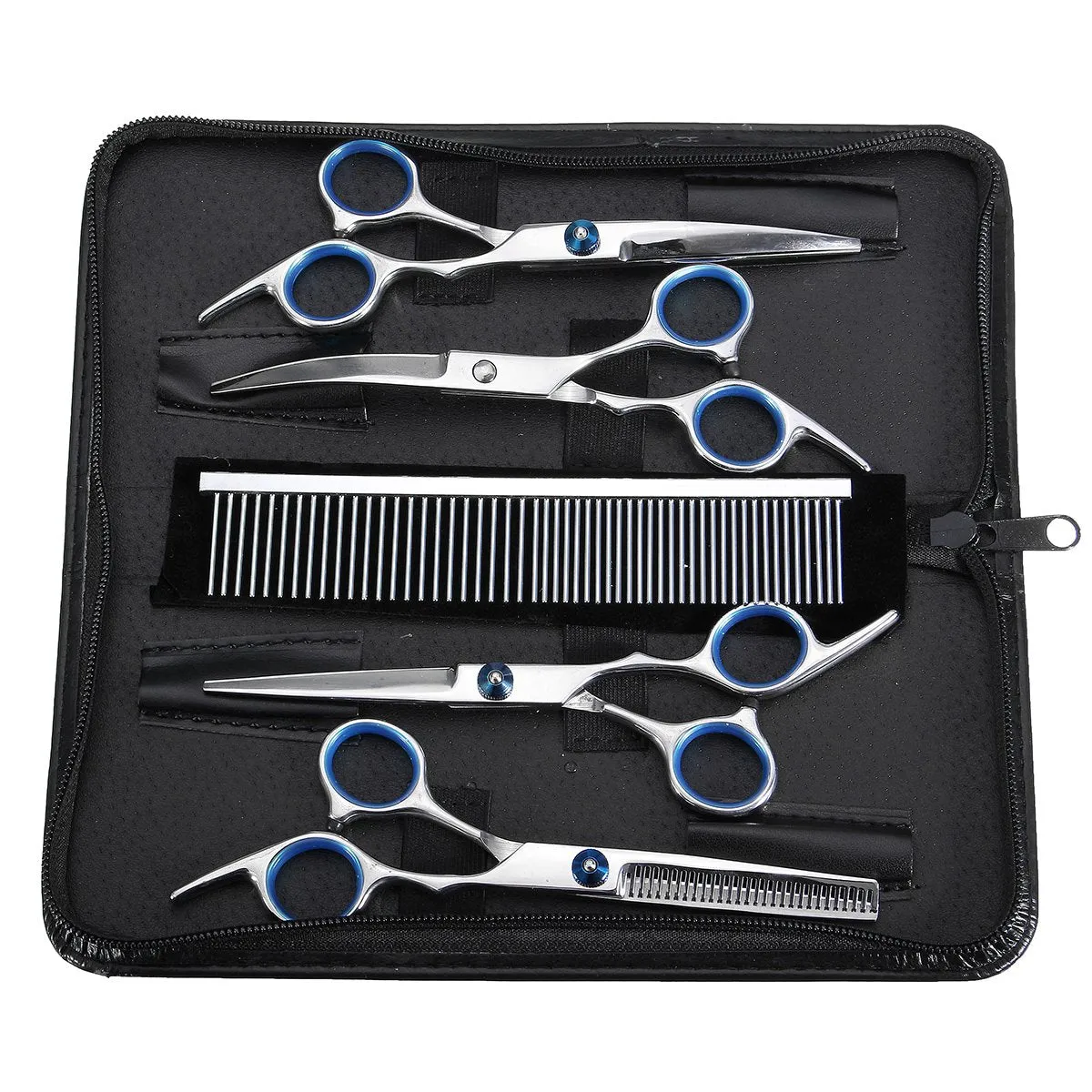 7Pcs/ Grooming Scissors Set Straight Curved Cutting