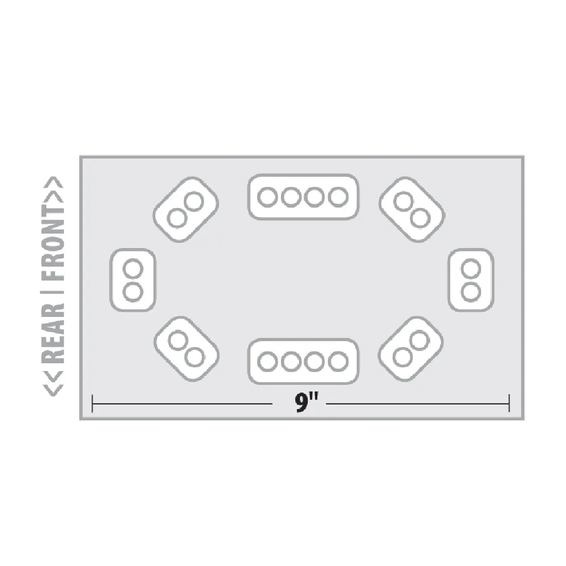 8-Sided LED Mini Bar - Amber - Magnetic Mount