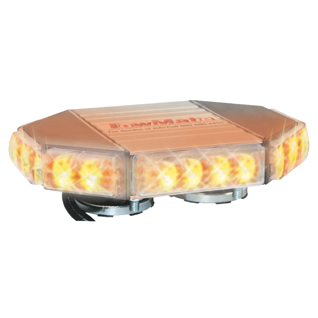 8-Sided LED Mini Bar - Amber - Magnetic Mount