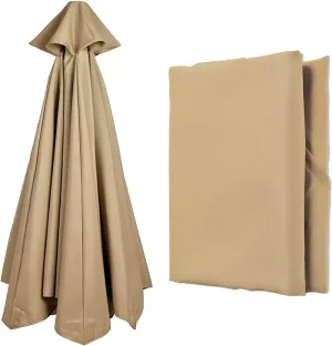 8ribs/6ribs Patio Umbrella Canopy Replacement ⌀9ft/10ft/11ft/13ft/6.5ft/7.5ft/8.2ft Outdoor Umbrella Polyester Top without rib, UV 50  Fade & Tear Resistant for Garden, Lawn, Backyard, Pool