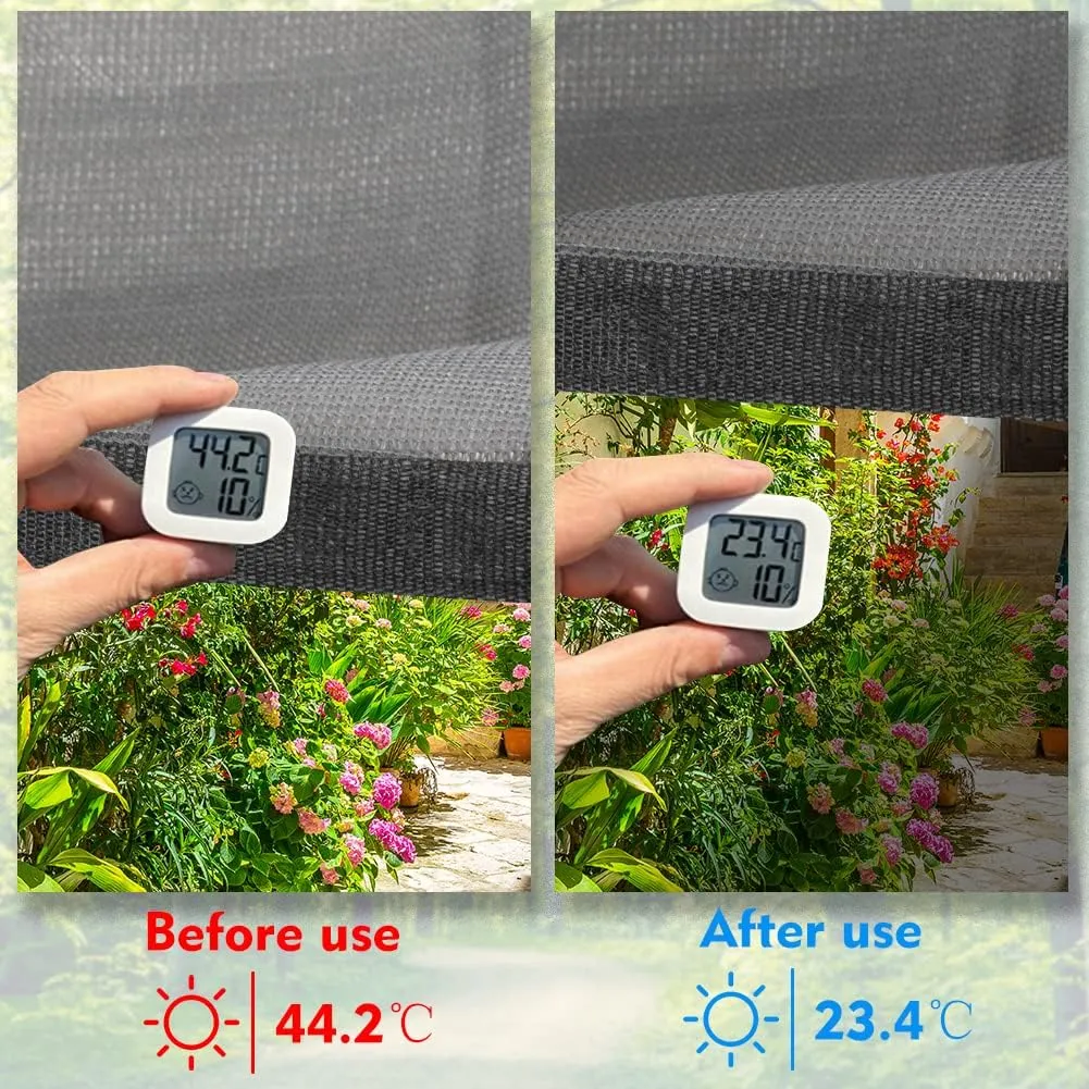 90% Shade Cloth Sun Shade Fabric Privacy Screen Shade Cover for Patio Garden Pergola Shade Cover Canopy with Gromments