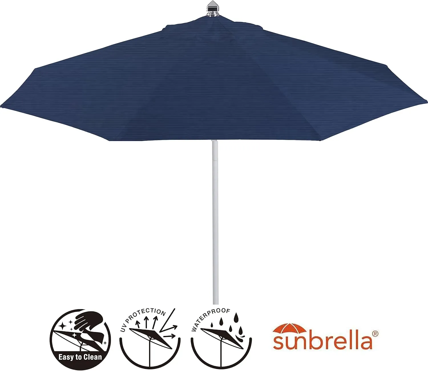 9ft Sunbrella Universal Patio Umbrella Replacement Canopy Cover- Fitx 8 Ribs Umbrella