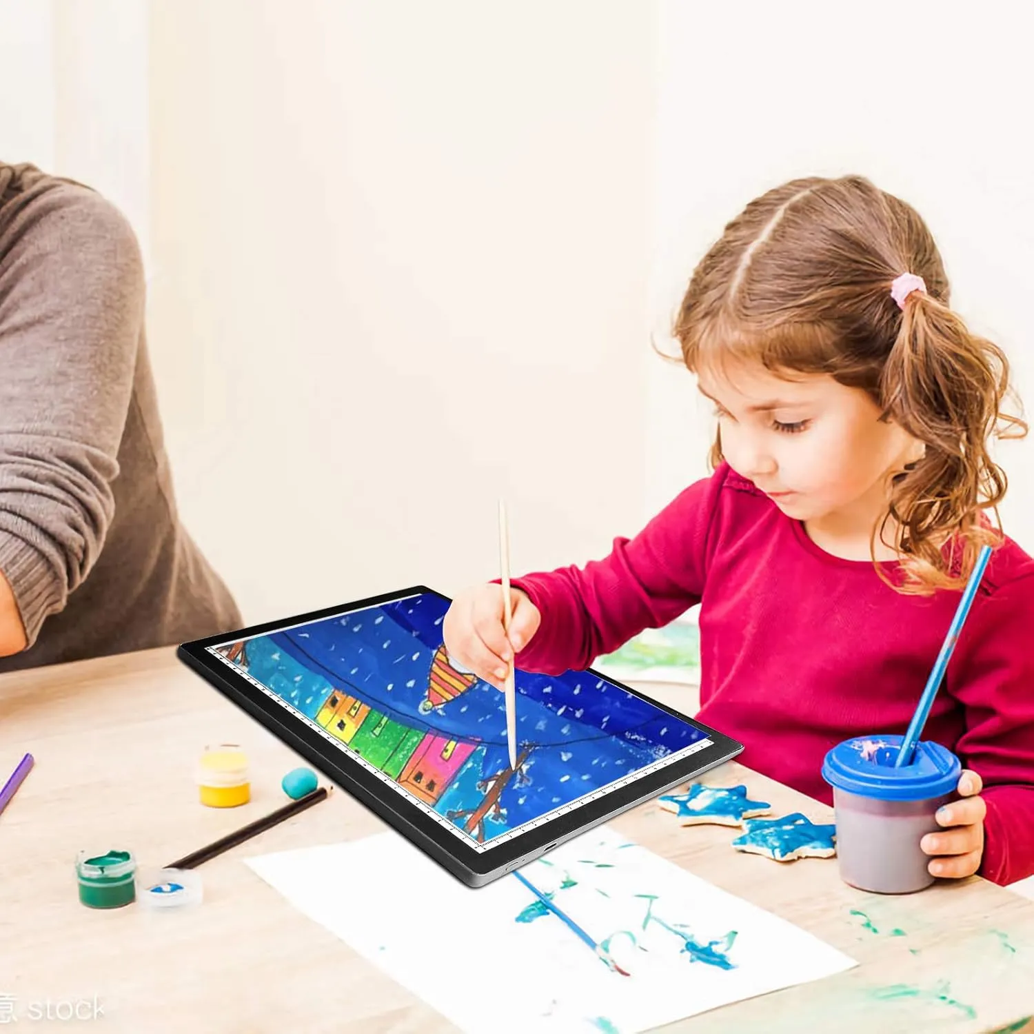 A4 Light Board for Tracing Pad with Padded Case, Tracing Light Box, 3500LUX, 5Levels Brightness,Type-c Cable, Rechargeable Wireless LED Light Pad for Tracing, Diamond Painting