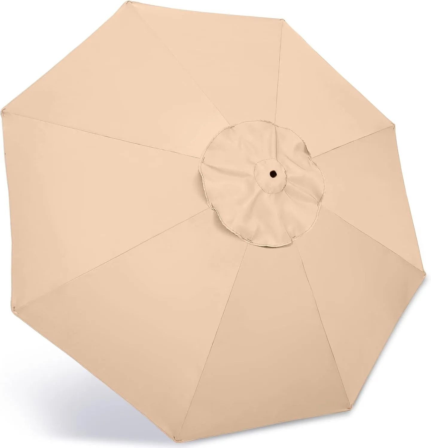 ABCCANOPY 9ft Outdoor Umbrella Replacement Top Suit 8 Ribs (Beige)