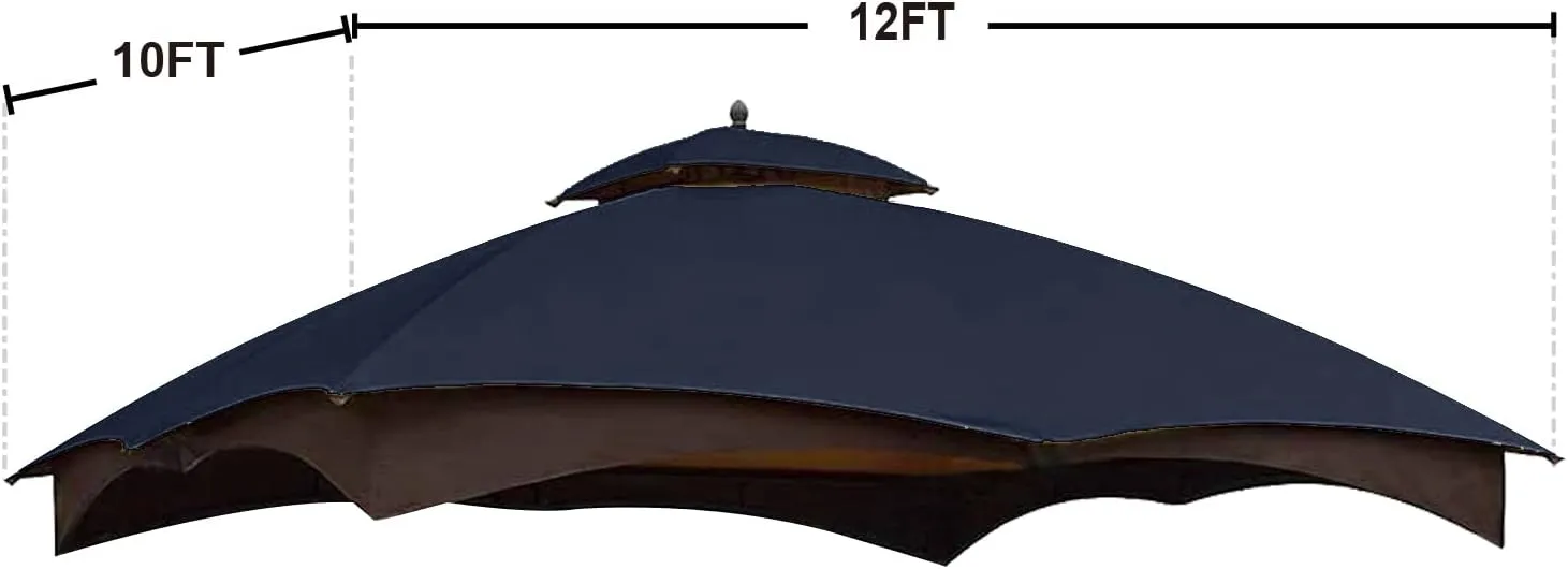 ABCCANOPY Gazebo Replacement Canopy Top for Lowe's Allen Roth #GF-12S004B-1, Navy Blue