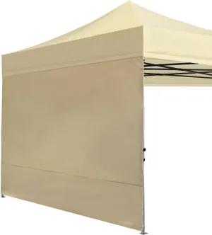 ABCCANOPY Instant Canopy SunWall 10x10 FT, 1 Pack Sidewall Only, No Frame or Top, Beige