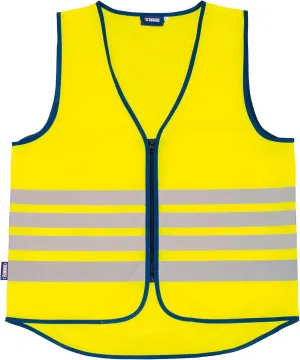 ABUS Lumino Reflex Vest - safety vest for better visibility by day and night - for adults - with zip - size L