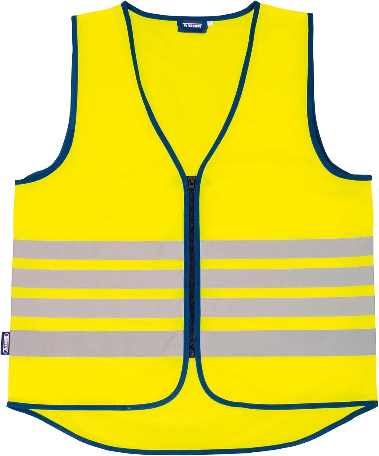 ABUS Lumino Reflex Vest - safety vest for better visibility by day and night - for adults - with zip - size L