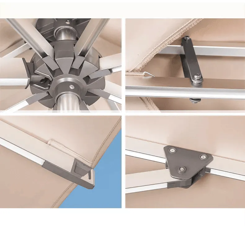 Adjustable LED Patio Umbrella - Windproof Outdoor Canopy