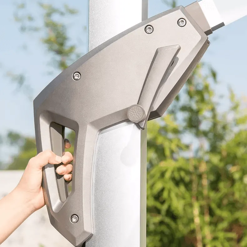 Adjustable LED Patio Umbrella - Windproof Outdoor Canopy