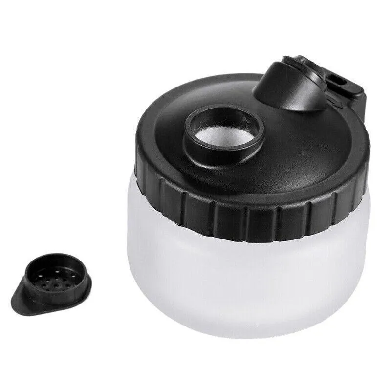 Airbrush Cleaner Air Brush Cleaning Pot Stand Glass Bottle Holder Jar 304Ml Au