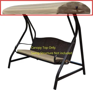 ALISUN Replacement Canopy Top for GT Porch Swing Model #GCS00229C (Will Not Fit Any Other Swing)