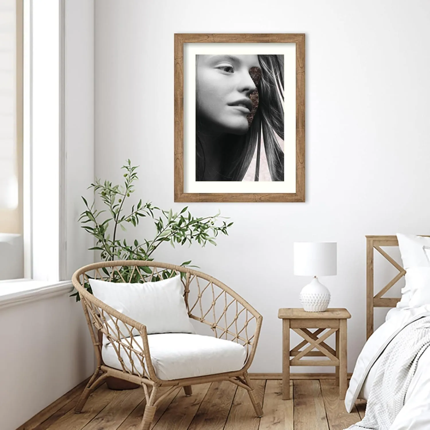 Amanti Art Framed Wall Art Print 36x28 Phase Three by Design Fabrikken, Abstract Wall Art, Modern Contemporary Decor, Large Poster Painting Artwork for Living Room, Bedroom, Bathroom, Kitchen, Office