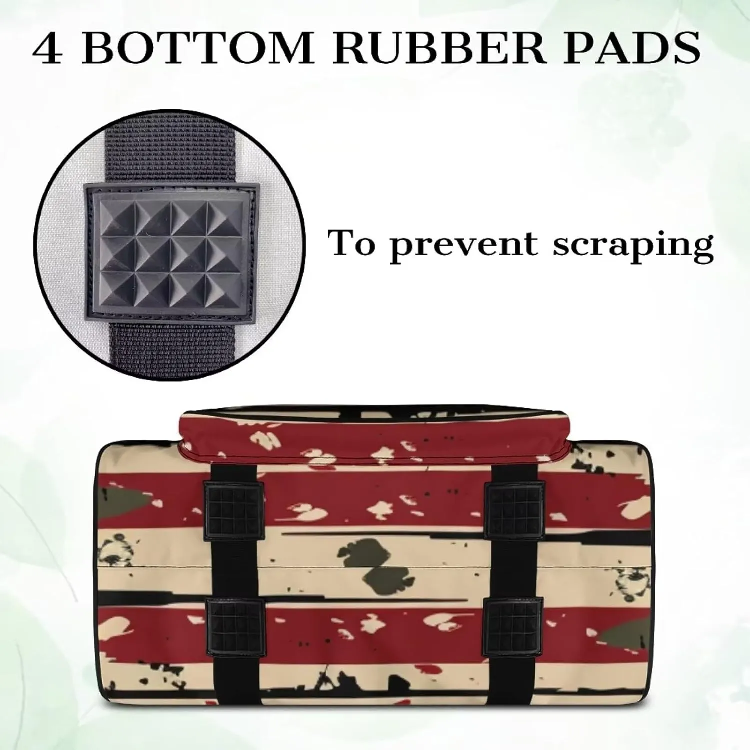American Flag Sewing Machine Carrying Case Tote Bag Portable Padded Storage Cover Carrying Case with Pockets and Handles Suitable for Most Standard Singer Brother Janome