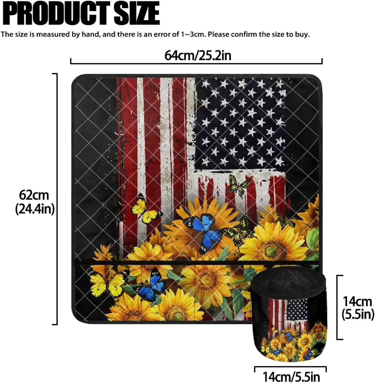 American Flag Sewing Machine Mat Anti-Slip - Fits for Sewing Tables Reduces Noise and Protects Sewing Machine Accessories for Sewing Enthusiast Beginners