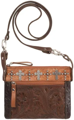 American West Women's Trail Rider Hip Crossbody Bag Chestnut One Size