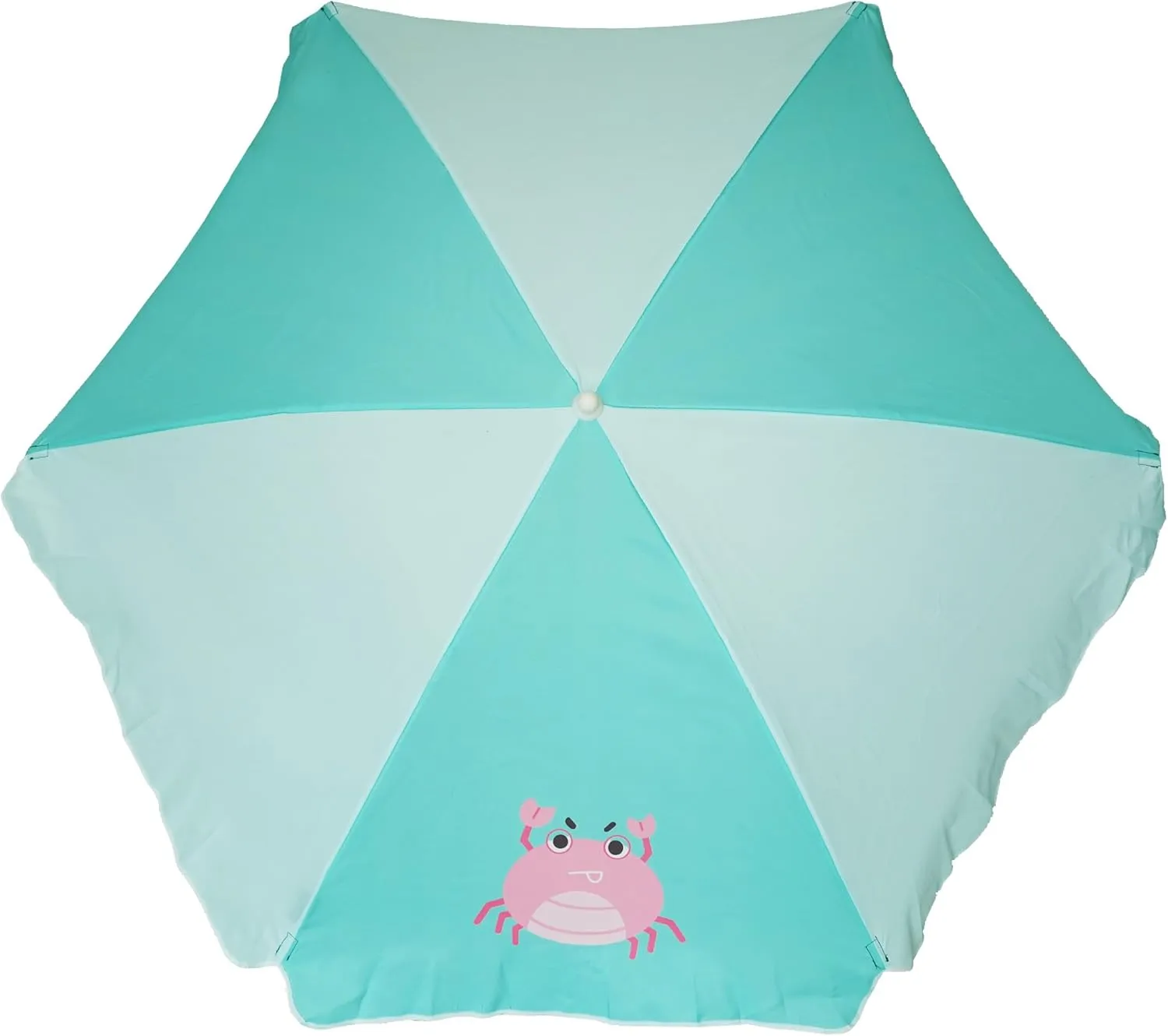 AMMSUN 47 Inch Seaside Beach Umbrella for Sand Box Water Table Kids Durable Umbrellas for children Picnic Beach Camping Garden Outdoor Play Shade Green Crab
