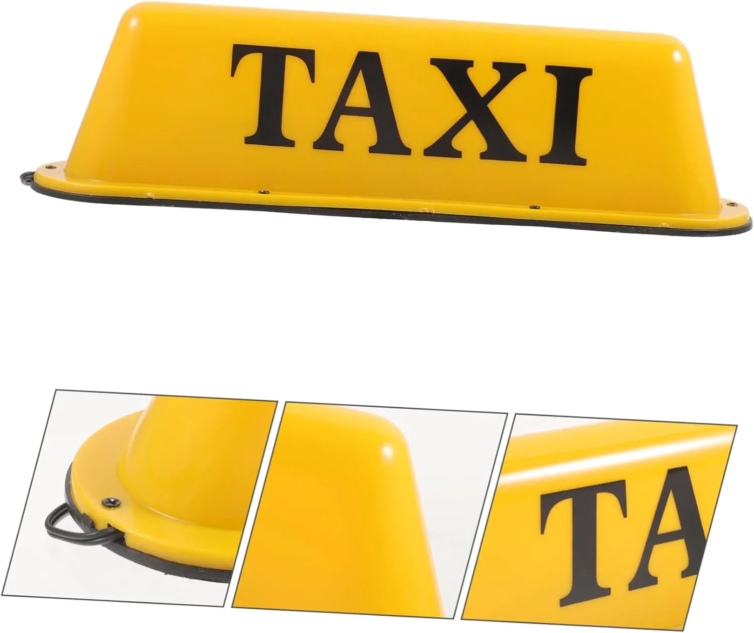 Angoily Indicator Taxi Lamp for Cars Vehicle Taxi Light Taxi Roof Lamp Taxi LED Lamp Pour Cab Yellow Plastic
