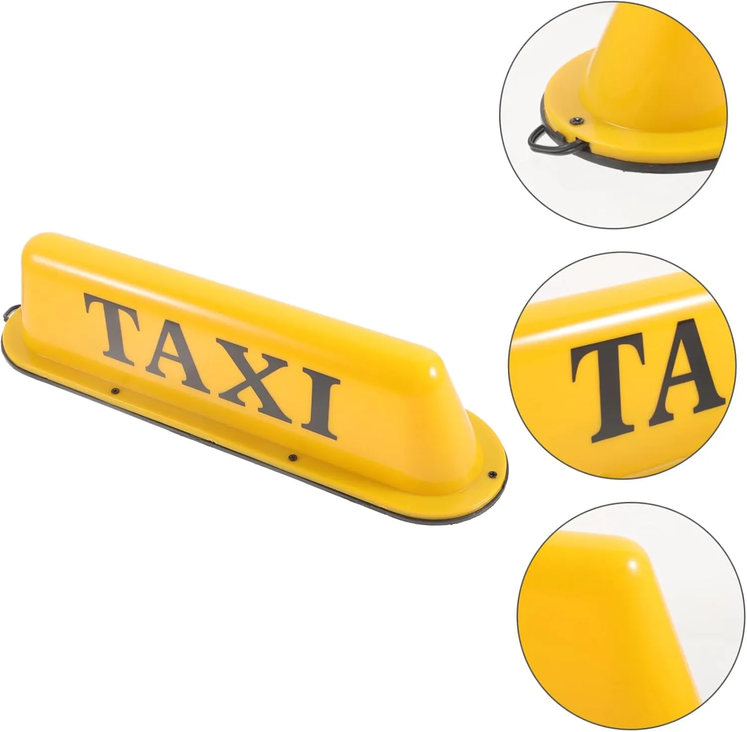 Angoily Indicator Taxi Lamp for Cars Vehicle Taxi Light Taxi Roof Lamp Taxi LED Lamp Pour Cab Yellow Plastic
