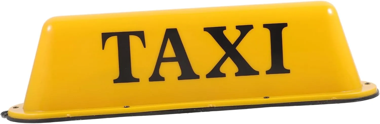 Angoily Indicator Taxi Lamp for Cars Vehicle Taxi Light Taxi Roof Lamp Taxi LED Lamp Pour Cab Yellow Plastic