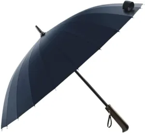 ANIIC Umbrella Golf Umbrella Large Size Portable Umbrella Windproof Auto Open Stick Umbrella Rainproof Canopy Vented Umbrella for Rain and Sun (Color : Black)
