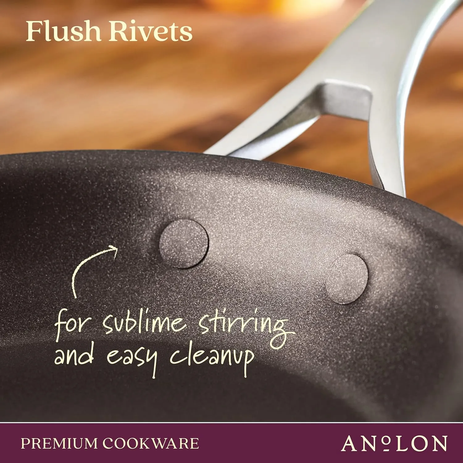Anolon Nouvelle Copper Hard Anodized Nonstick Wok/Stir Fry Pan/Wok Pan - 12 Inch, Onyx Black