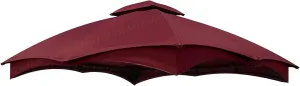 APEX GARDEN Replacement Canopy Top for Lowe's Allen Roth 10X12 Gazebo #GF-12S004B-1 (Burgundy)