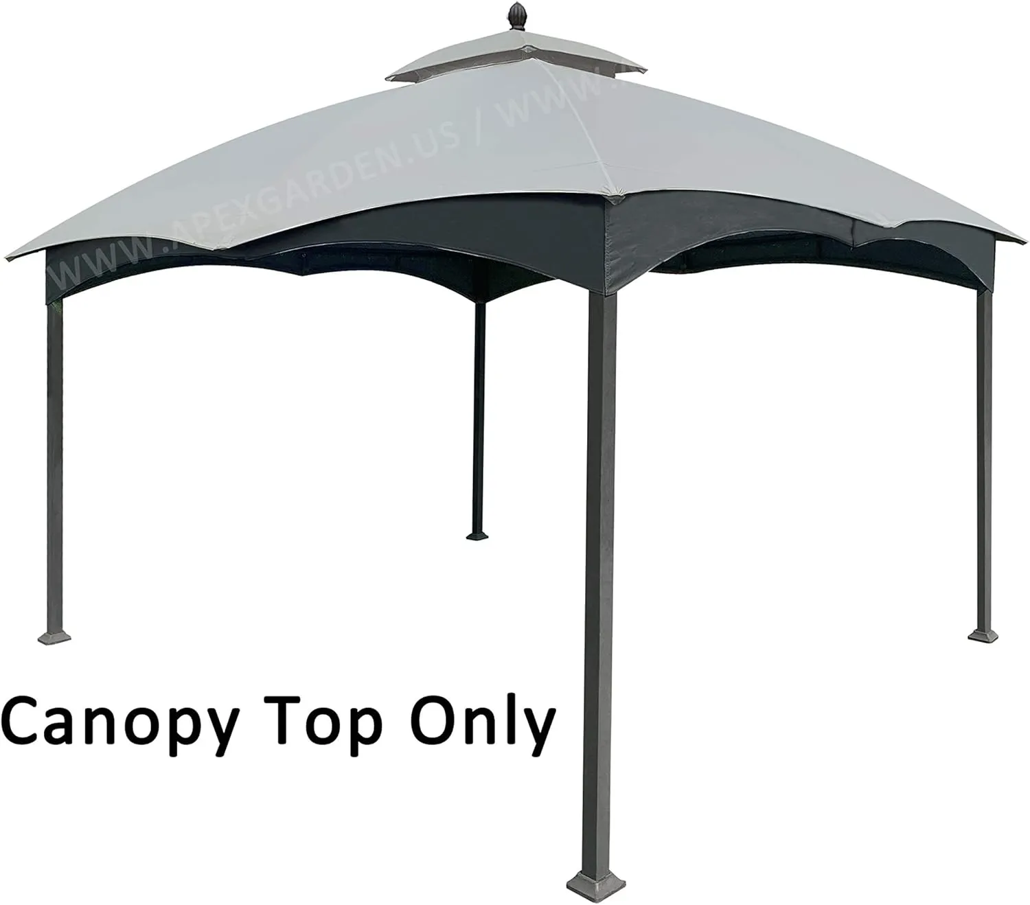 APEX GARDEN Replacement Canopy Top for Lowe's Allen Roth 10X12 Gazebo #GF-12S004B-1 (Grey)