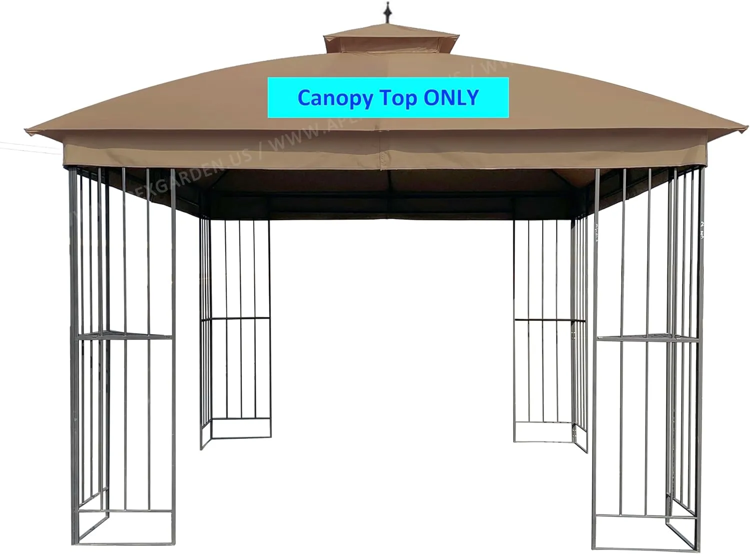 APEX GARDEN Replacements for Style Selections 10 ft x 10 ft Brown Metal Square Semi- Gazebo Model #TPGAZ9116 / #TPGAZ9116-ABD / #TPGAZ9126 / #TPGAZ9126-AB (Canopy Top (w/air Vent Cover))