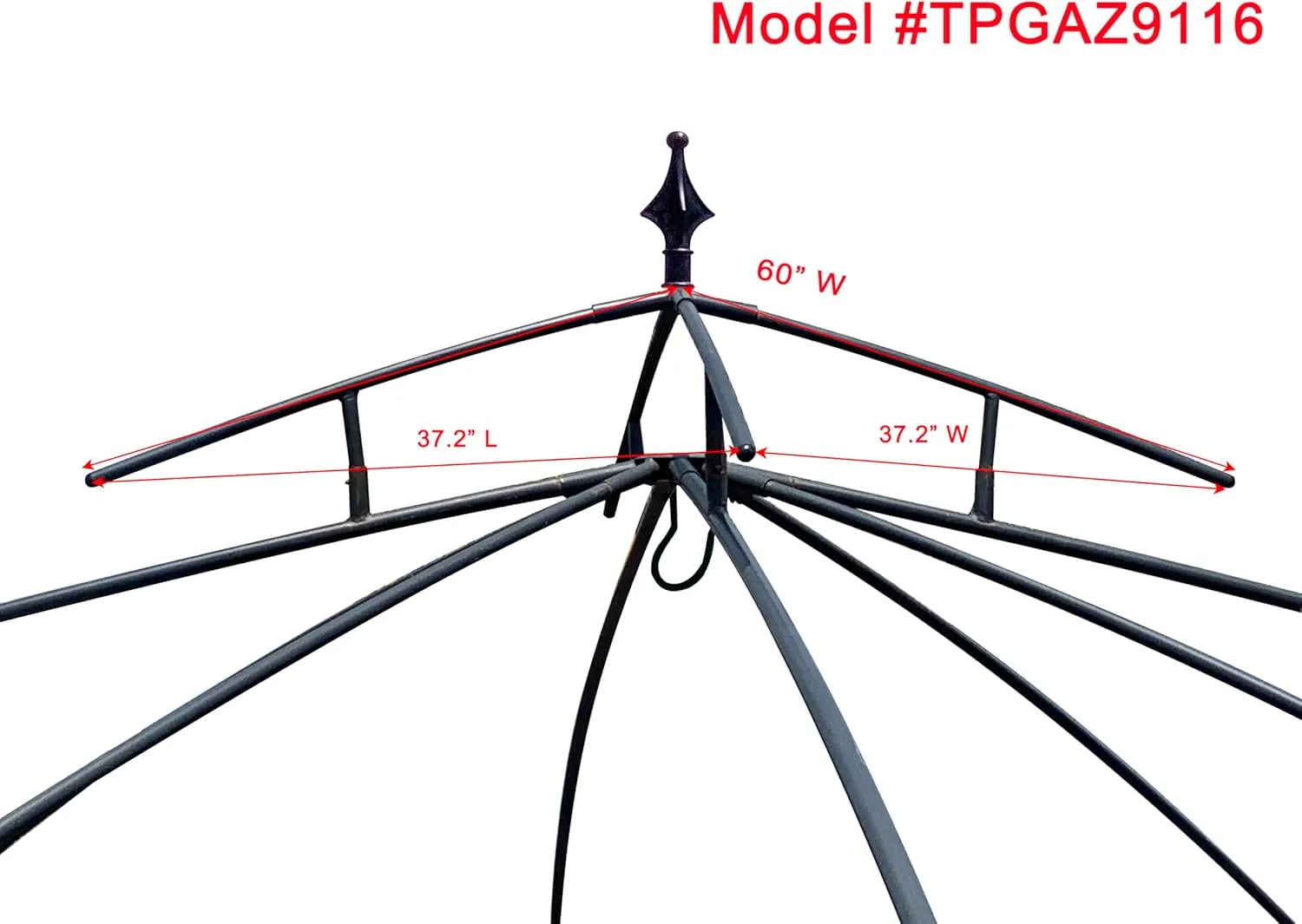 APEX GARDEN Replacements for Style Selections 10 ft x 10 ft Brown Metal Square Semi- Gazebo Model #TPGAZ9116 / #TPGAZ9116-ABD / #TPGAZ9126 / #TPGAZ9126-AB (Canopy Top (w/air Vent Cover))