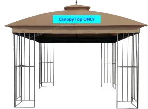 APEX GARDEN Replacements for Style Selections 10 ft x 10 ft Brown Metal Square Semi- Gazebo Model #TPGAZ9116 / #TPGAZ9116-ABD / #TPGAZ9126 / #TPGAZ9126-AB (Canopy Top (w/air Vent Cover))