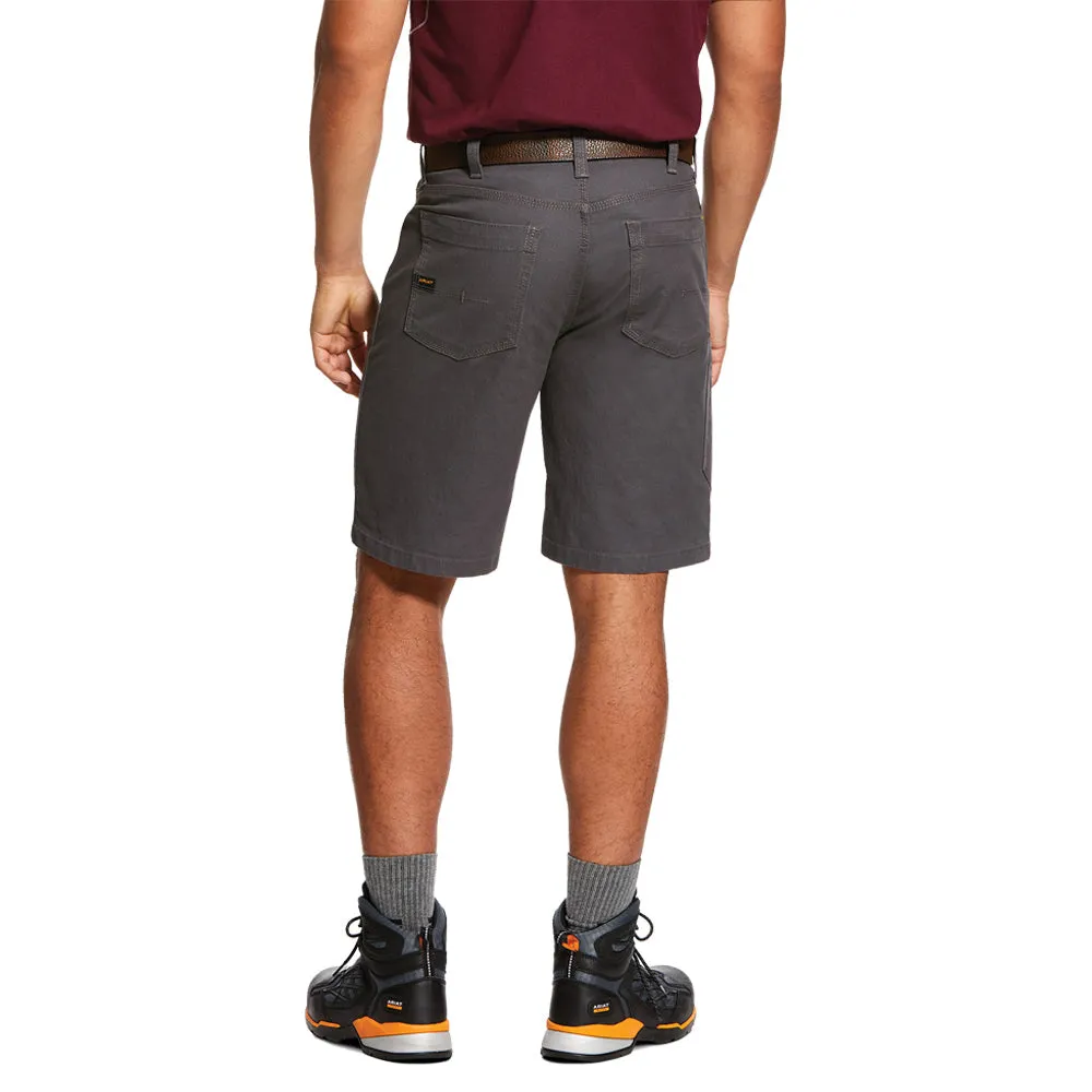 Ariat Men's Rebar DuraStretch Made Tough 10" Shorts_Rebar Grey