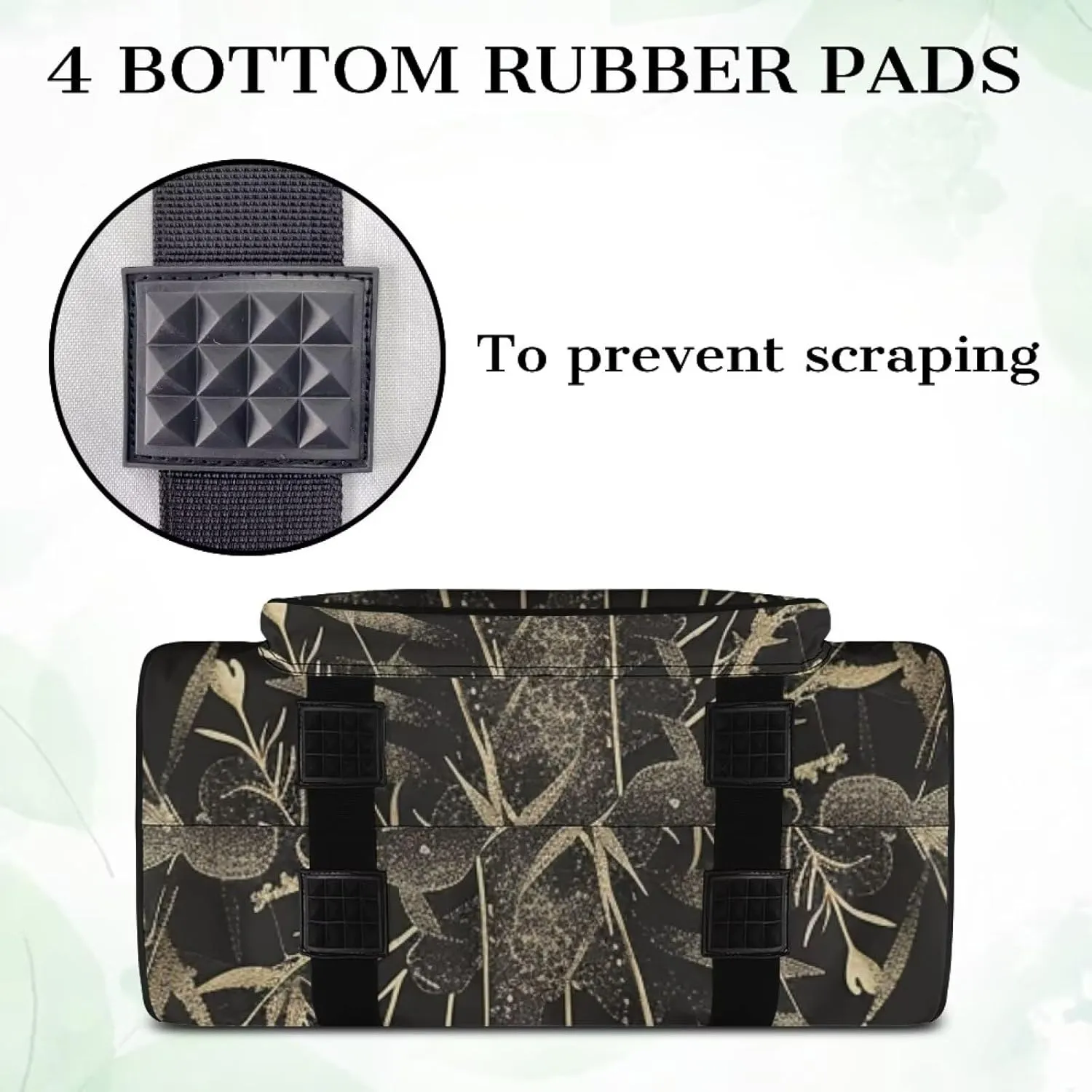 Art Flowers Sewing Machine Storage Bag Portable Sewing Machine Cover Dust Cover Foldable Tote Handbag with Multiple Pockets Compatible with Most Standard Sewing Machines