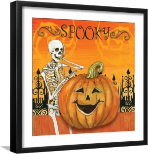 ART.COM Wall Art Print Spooky on Black Frame by Gregory Gorham, 20" x 20"