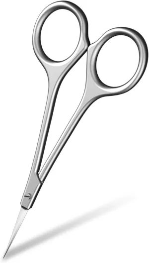 AUSBANNER German Professional Facial Hair Removal Beauty Scissors for Men and Women, Eyebrow, Nose Hair, Beard, Eyelash Trimming Kit, Safety Tip Nose Hair Scissors, Silver