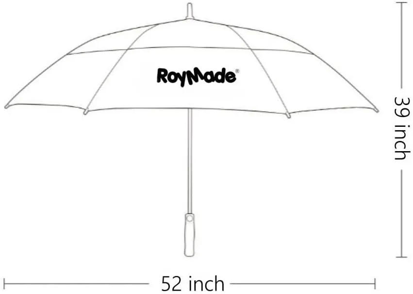 Automatic Open Golf Umbrella Oversize Double Canopy Vented Umbrella Windproof Waterproof for Golfers and Outdoor Enthusiasts