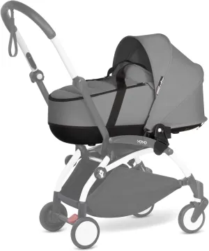 Babyzen YOYO 0  Bassinet, Grey - Includes Thick Double Mattress, Ventilated Shell & Canopy - Requires YOYO2 Frame (Sold Separately)