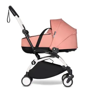 BABYZEN YOYO2 White Frame   Ginger Bassinet - Includes Thick Double Mattress, Ventilated Shell & Canopy