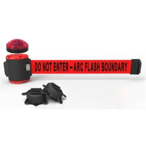 Banner Stakes MH5011L 30' Magnetic Wall Mount with Light Kit Banner, Red, Do Not Enter - Arc Flash Boundary legend, 1 Each