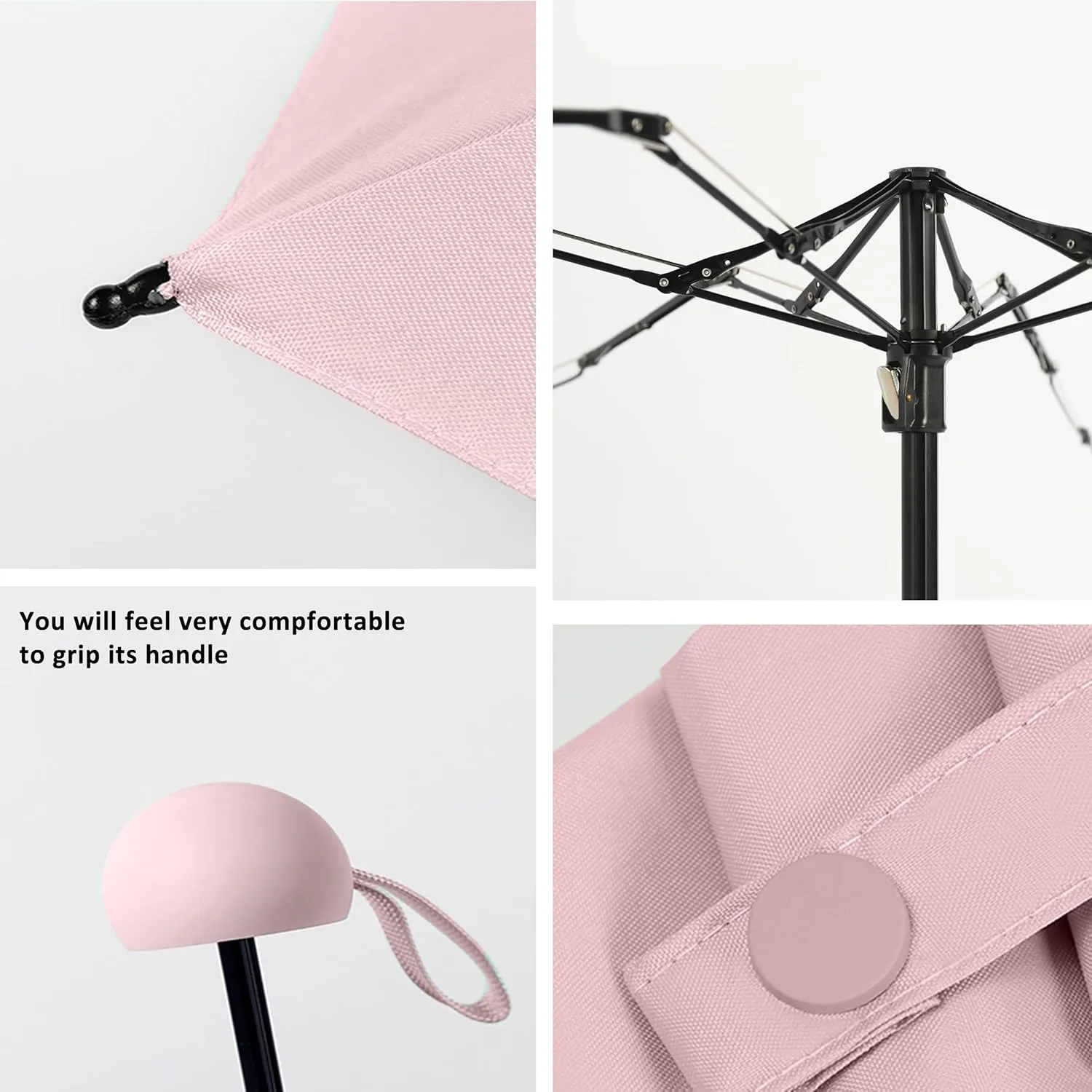 BAODINI Travel Mini Umbrella for Purse With Case Small Compact UV Sun Protection Sun Lightweight Tiny Pocket Umbrella for Women Girls and Men