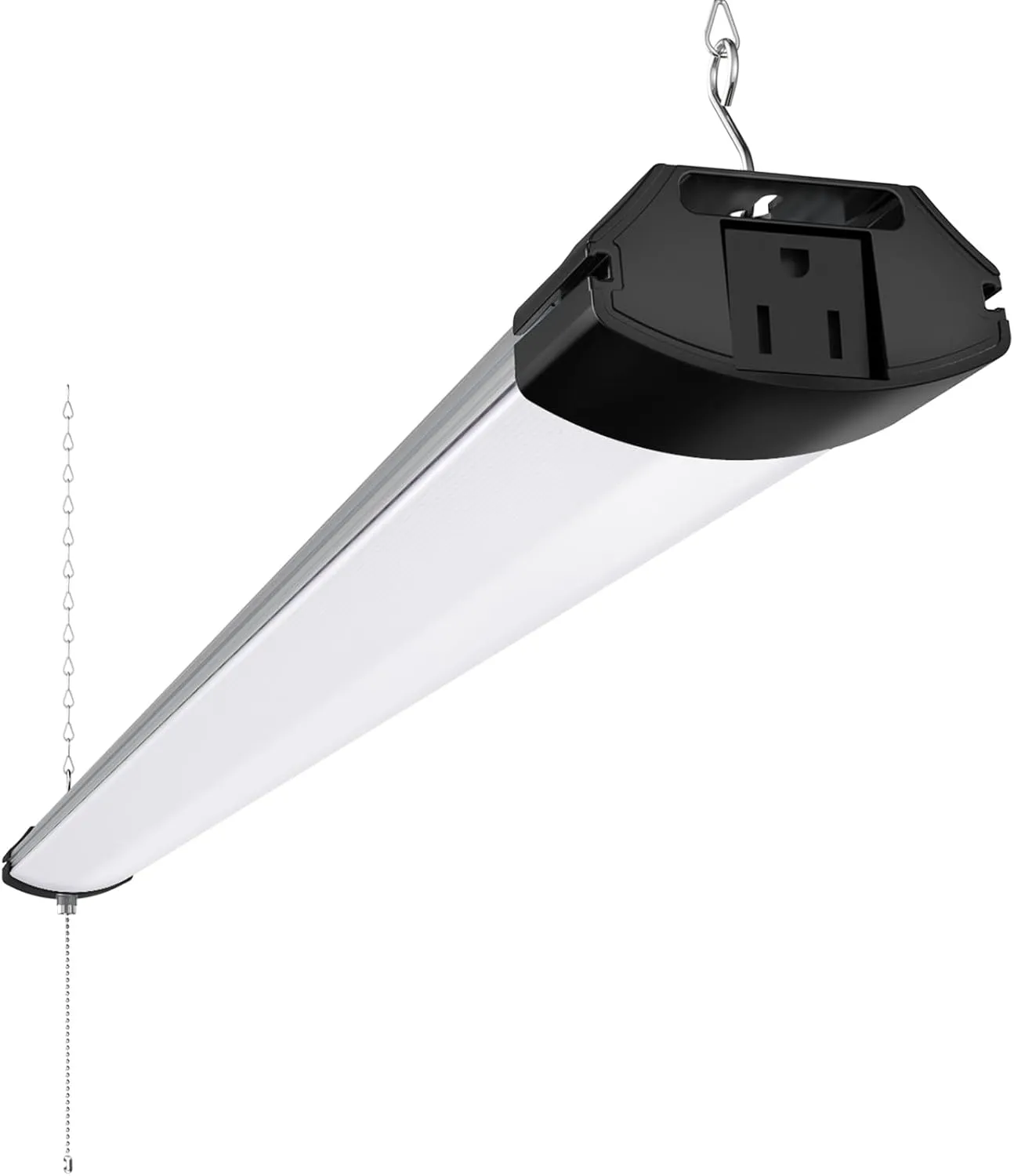 Barrina BS84 LED Shop Light for Garage, 10000LM, 84W, 4FT, 6500K Linkable Light Fixture for Workshop, Basement, Hanging or Flush Mount, Heat Dissipation, with Pull Chain Switch, ETL,1 Pack