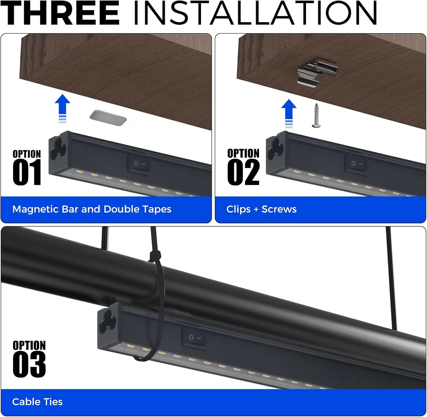 Barrina T5 Grow Lights for Indoor Plants, 2FT 20W (2 X 10W) Plant Grow Lights Indoor with Magnetic Bar, Linkable Plant Growing Lamps with Black Cover, Plug and Play, 5000K, 2 Packs