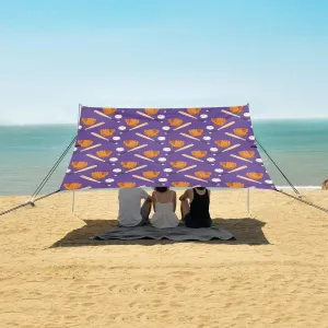 Baseball Bat Ball Glove Beach Canopy Tent Anti-UV & Wind Resistant, Sports Camping Sun Shelter Easy Setup Portable,Outdoor Shade Tents with Sandbags,Sand Shovels,Ground Pegs & Stability Poles