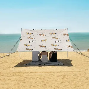 Beach Shade Tent with UPF50  UV Protection,Children's Equestrian Sports Lightweight Camping Sun Shelter for Outdoor,Camping Trips, Fishing, Backyard,Picnics,Easy Set Up and Carry 9x10.5 FT