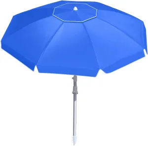 Beach Umbrellas for Sand,Portable Outdoor Windproof Sun Umbrella with Push Button Tilt and Air Vent,UPF 50  PU Coating for Patio Garden Pool Backyard