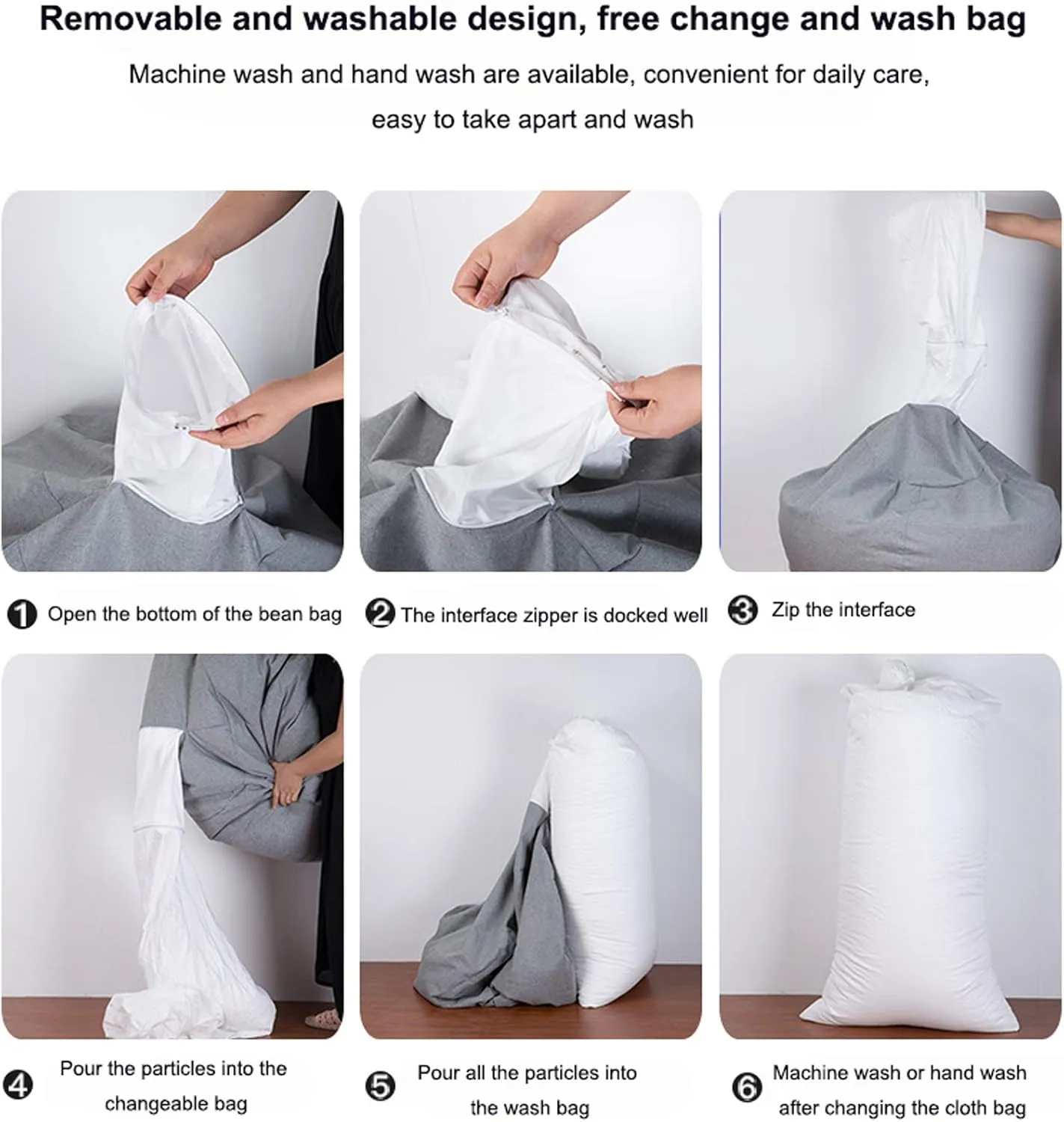 Bean Bag Game Chairs Cover, Without Filler, Comfortable Soft Back Design Complies with Ergonomic Made of Breathable Cotton and Linen Fabric,Light Linen,XL