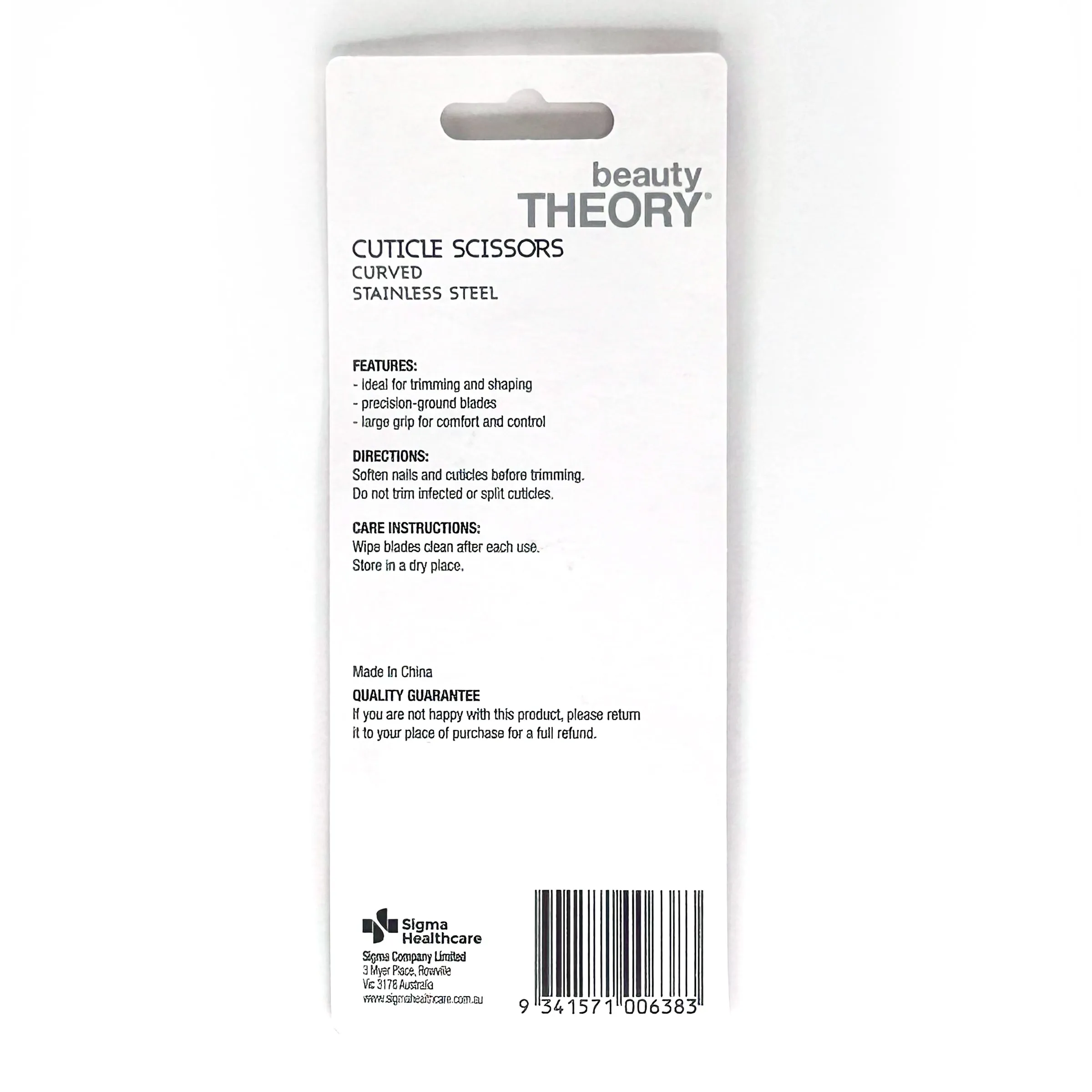 Beauty Theory Nail Scissors Curved Nail Care