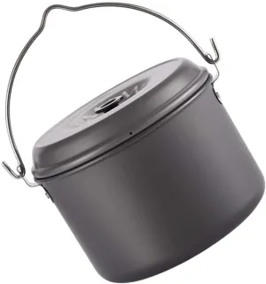 BESPORTBLE Camping Pan Set 4l Portable Cooking Pot Camping Cookware Set for Outdoor Kitchen Hiking