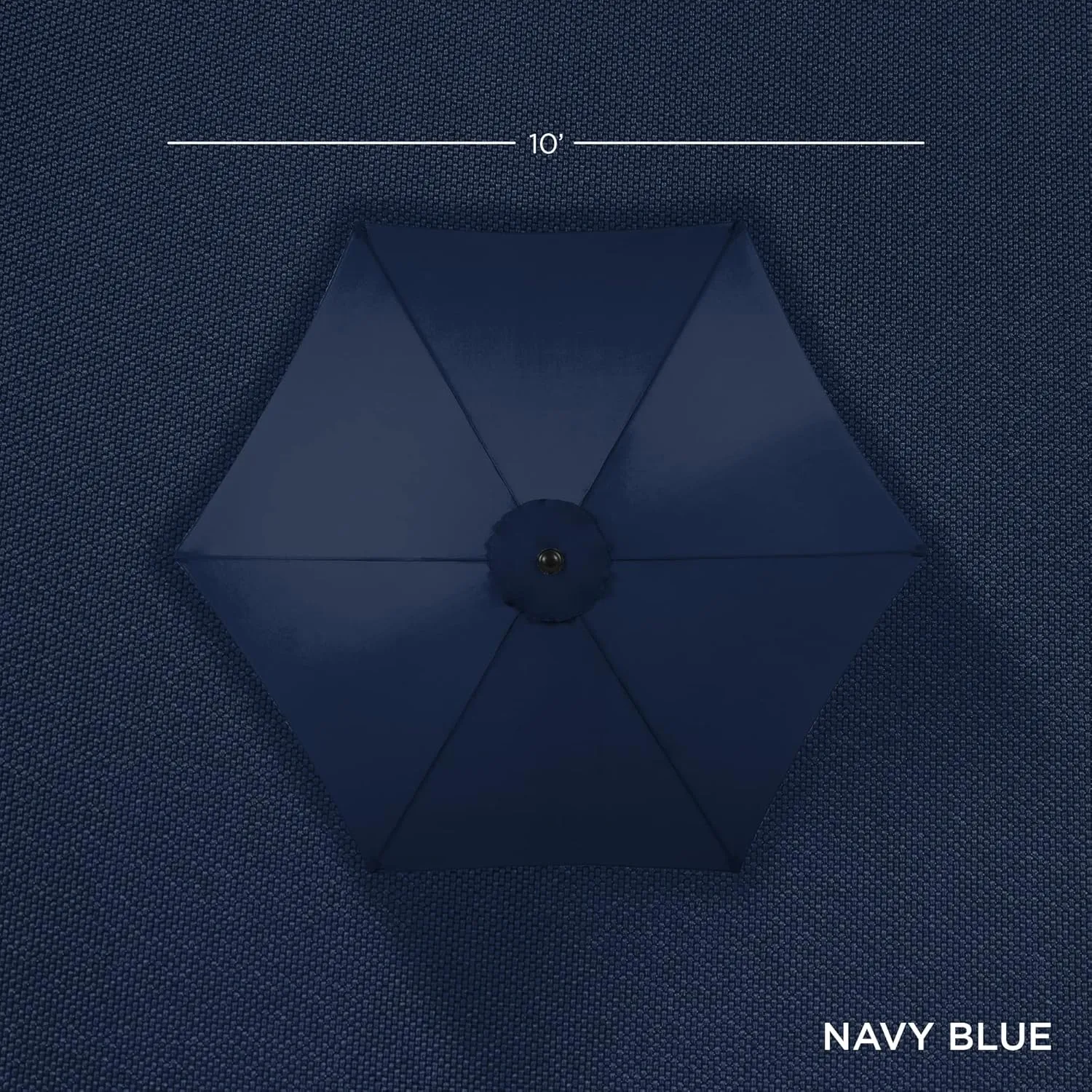 Best Choice Products 10ft Outdoor Steel Polyester Market Patio Umbrella w/Crank, Easy Push Button, Tilt, Table Compatible - Navy Blue