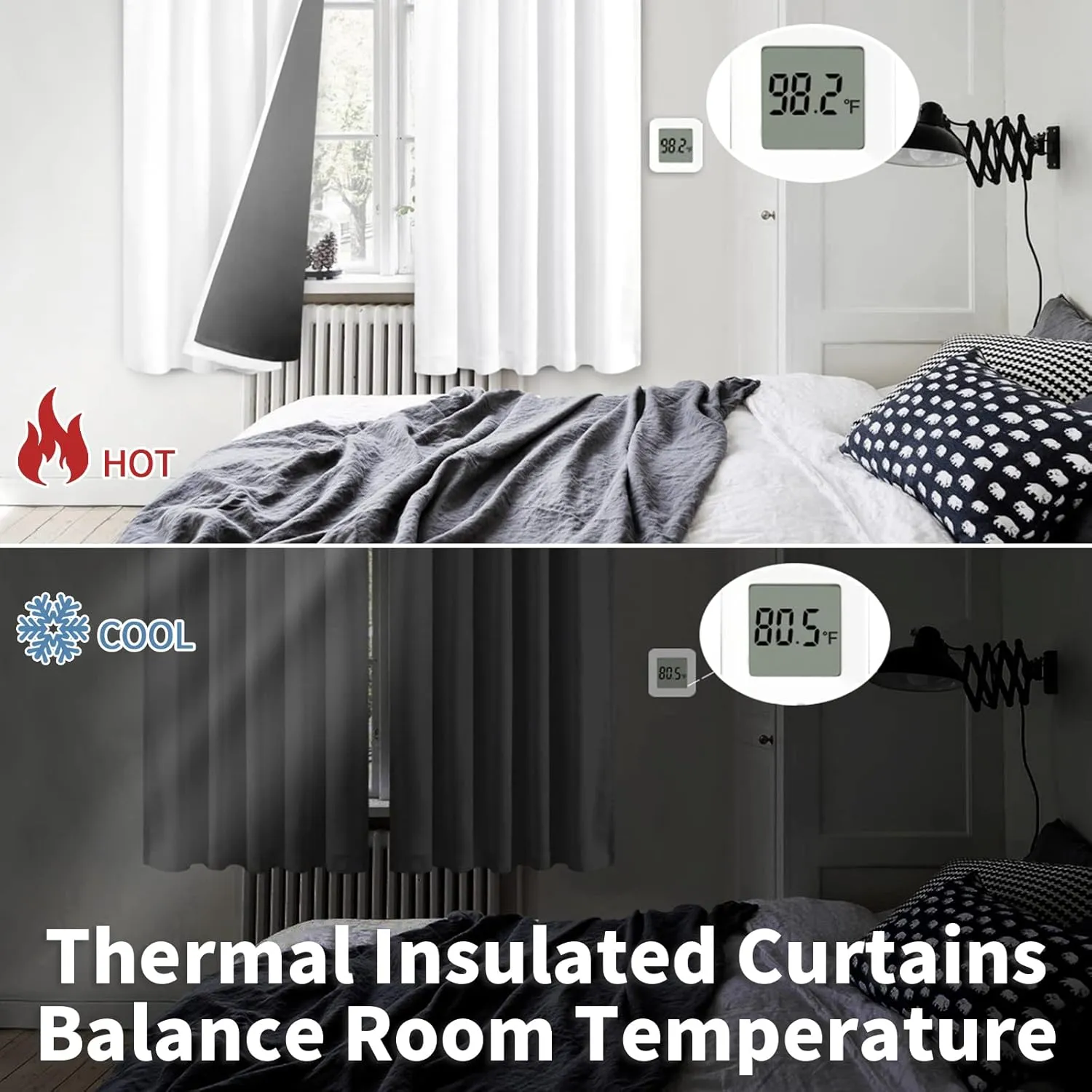 BGment Pure White 100% Blackout Curtains for Bedroom, Black Out Living Room 84 inch Panels with Thermal Liner, Rod Pocket and Back Tab Double Layer Room Darkening Drapes, 2 Panels, Each 38 x 84 Inch